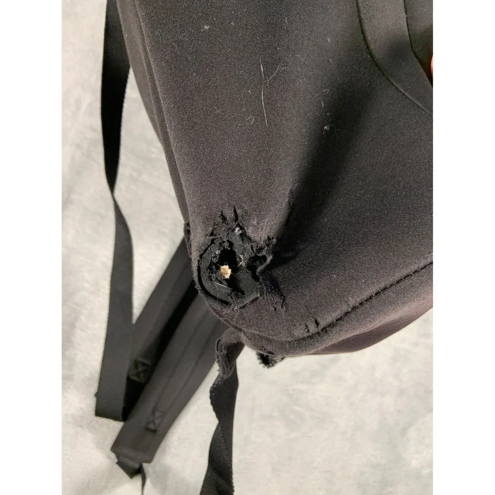 Alo Yoga Avenue Neoprene Backpack Black Athleisure Gym Bag For Parts Repair